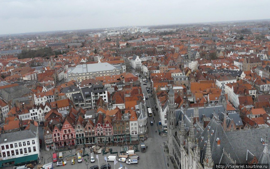 Вид с башни Брюгге, Бельгия