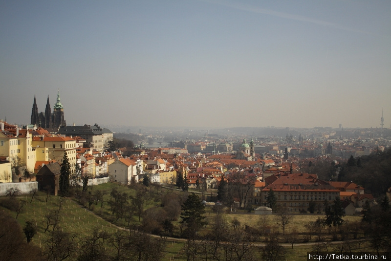 Спуск на Градчаны с Страговского монастыря Прага, Чехия
