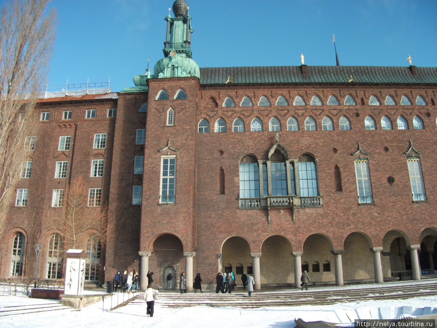 Стокгольм. Ратуша, где проходят банкеты для лауреатов Нобелевской премии Стокгольм, Швеция