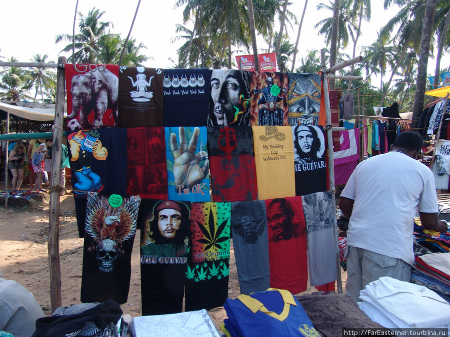 Че Гевара — лидер по изображениям на футболках. Анжуна, Индия
