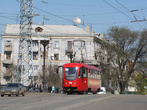Т3ВПА на Московском проспекте,следует по мосту через реку Харьков.