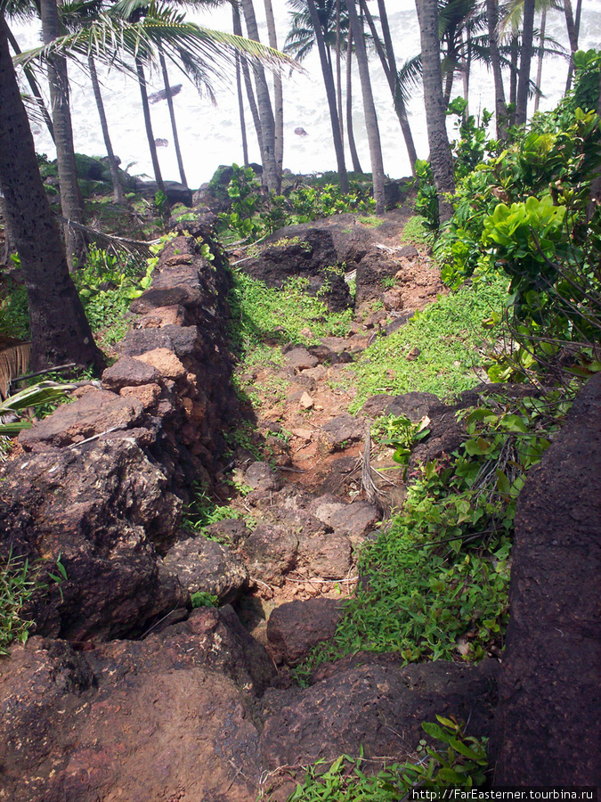 Остатки крепостной стены Штат Гоа, Индия