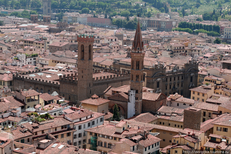 Площадь Синьории с Кампанилы Флоренция, Италия