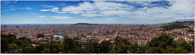 Виды на Барселону, уютно расположенную на берегу Средиземного моря.