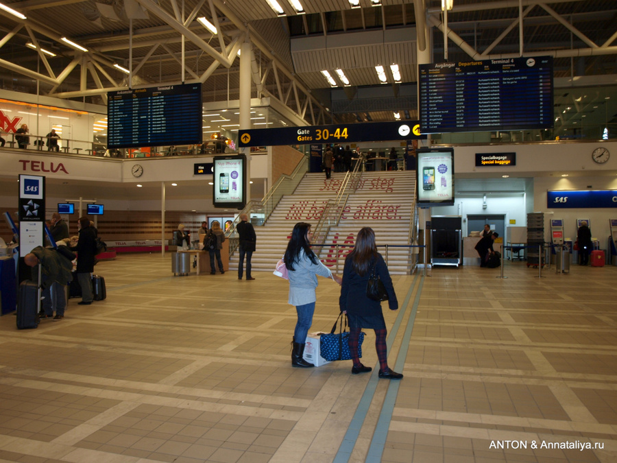 Аэропорт Арланда в Стокгольме Швеция