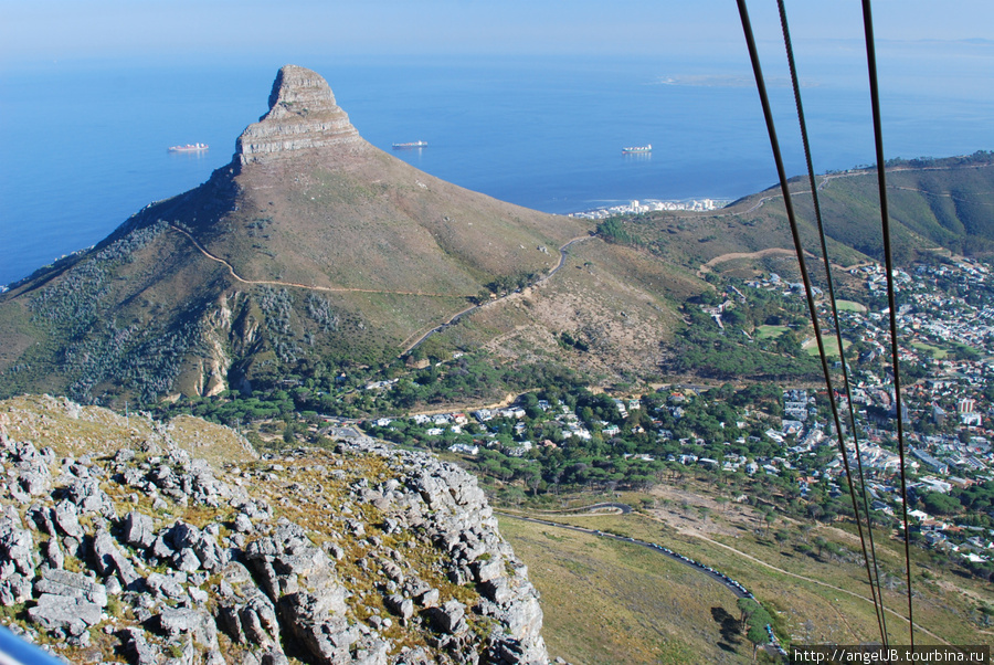 вид на Кейптаун со Столовой горы ЮАР
