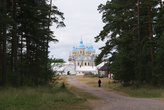 Панорама монастыря и дорога к Святой горе и Конь-камню.
