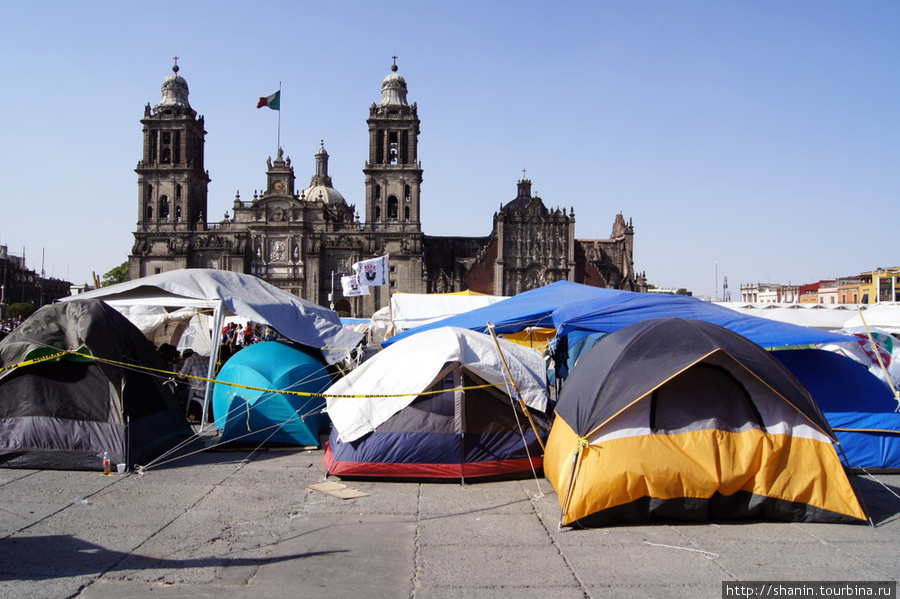 Кафедральный собор и палатки Мехико, Мексика