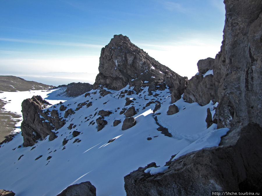 Рассвет на вершине Африки. Ледники, которым осталось лет 20. Гора (вулкан) Килиманджаро (5895м), Танзания