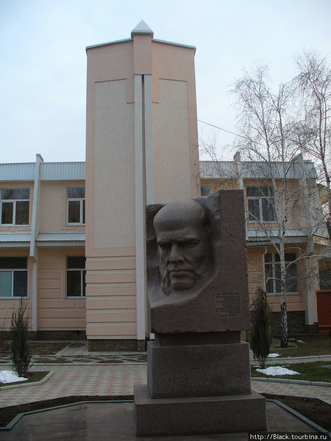 памятник Н.И. Пирогову перед входом в санаторий Саки, Россия