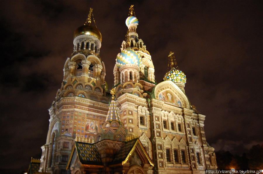 Три знаменитых собора Санкт-Петербурга в тёмное время суток Санкт-Петербург, Россия