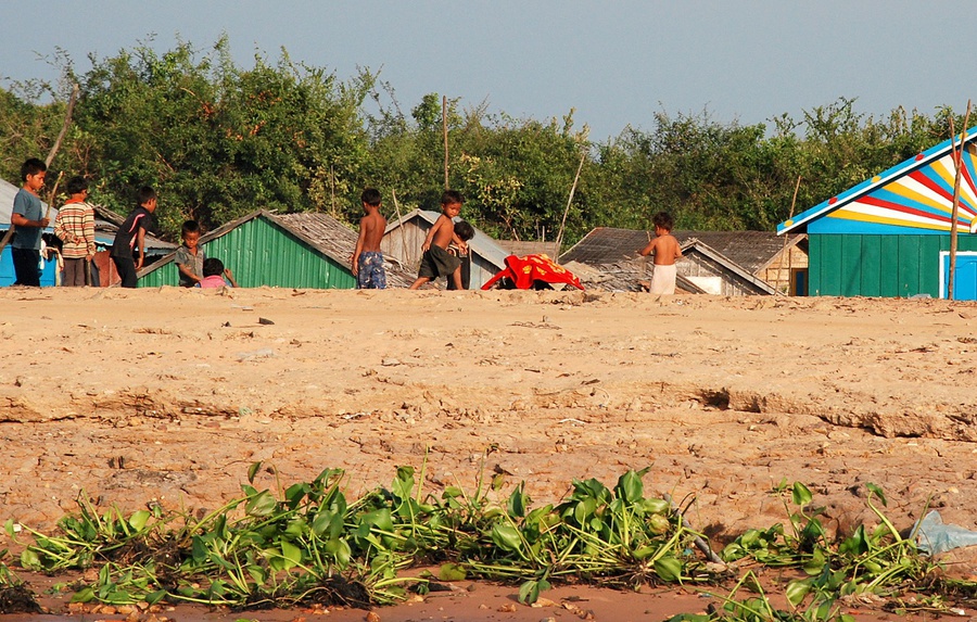 низкое качество фото, поскольку снято с воды с большого расстояния Провинция Сиемреап, Камбоджа