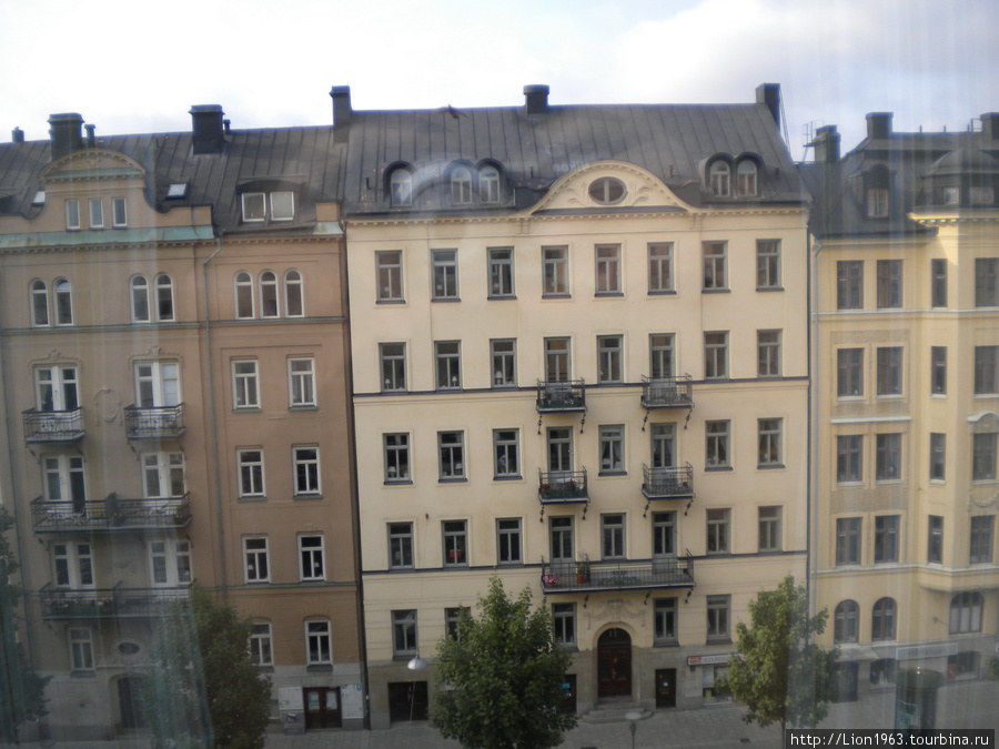Вид из окна в номере отеля Стокгольм, Швеция