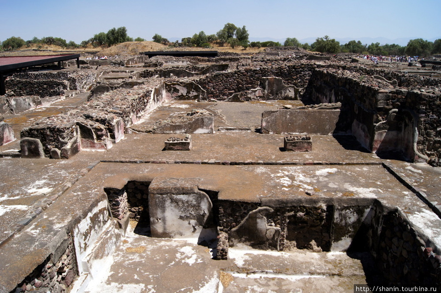 Фундаменты и стены Теотиуакан пре-испанский город тольтеков, Мексика
