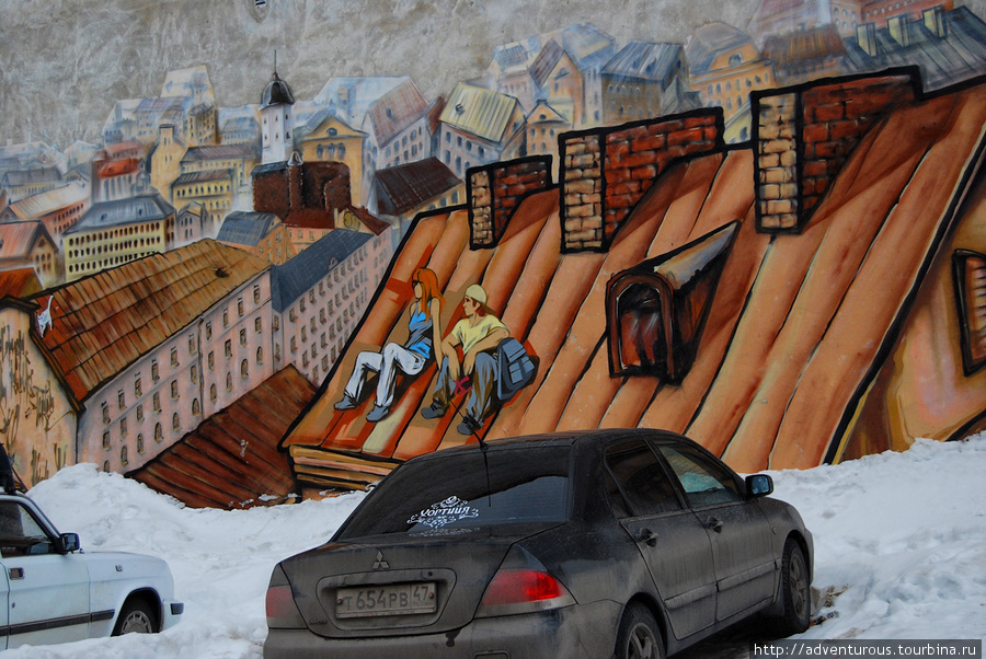Живые граффити Выборг, Россия