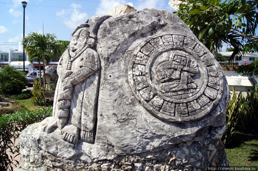 Камень с печатью Тулум, Мексика