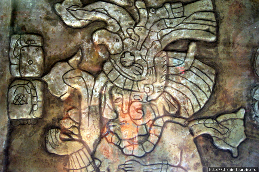 Рисунок на саркофаге Паленке, Мексика