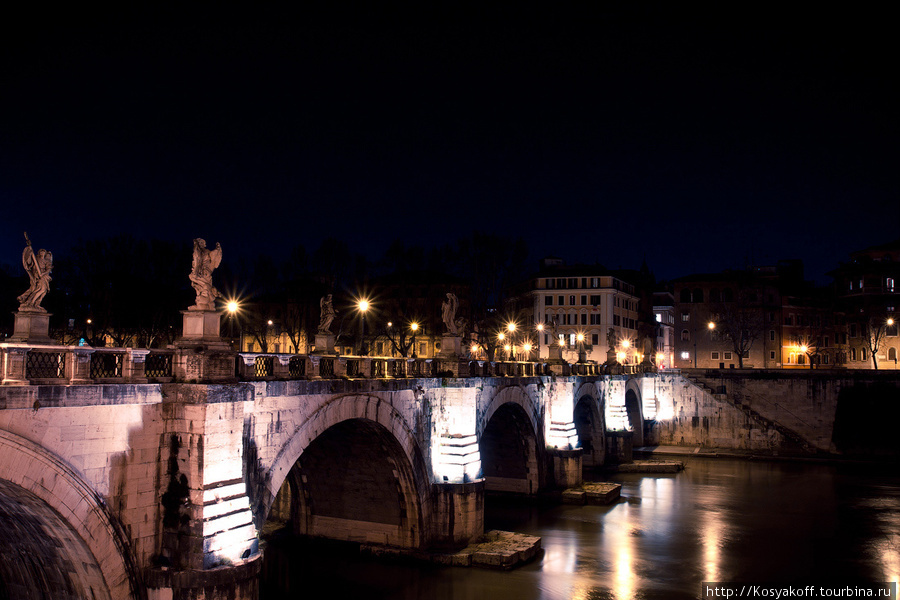 Ночной туристический Рим Рим, Италия
