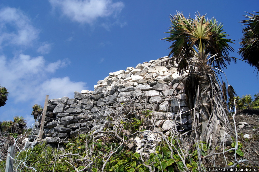 Руины над пляжем Тулум, Мексика