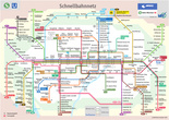 Схема линий S-Bahn и U-Bahn Мюнхена