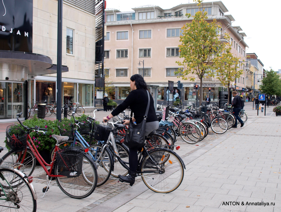 Велосипеды — один из главных видов городского транспорта Лулео, Швеция