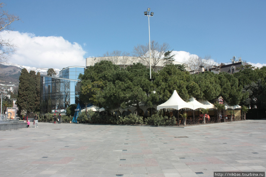 Прогулка по набережной в апреле Ялта, Россия