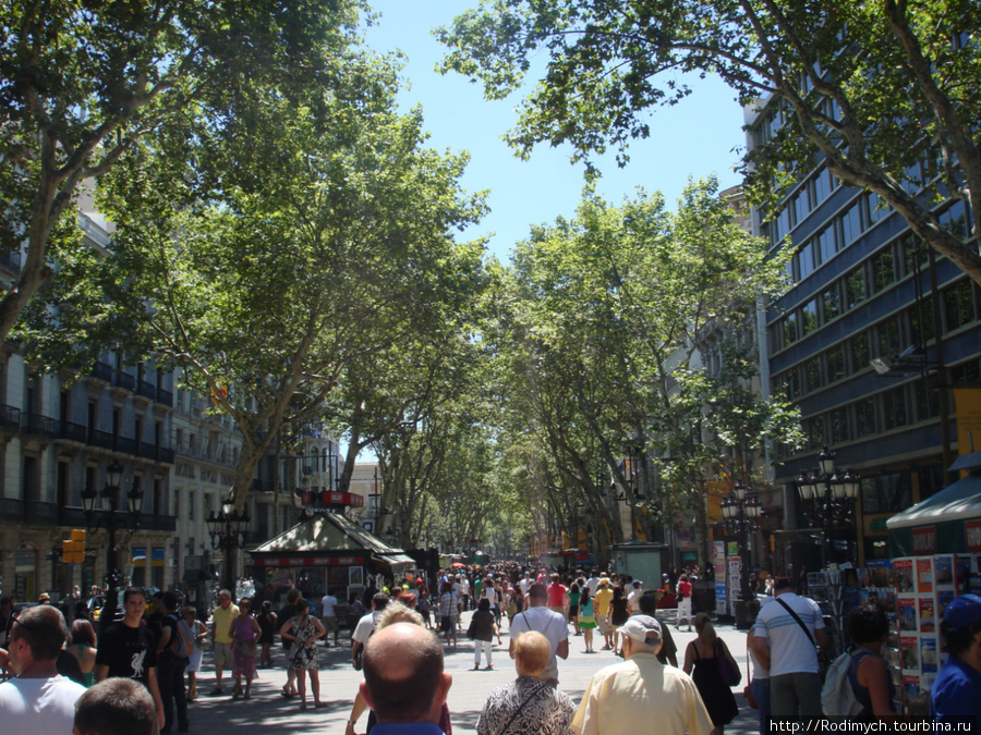 Барселона. Рамбла - от площади Каталонии до колонны Колумба Барселона, Испания