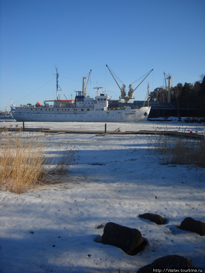 Замершая гавань Котка, Финляндия