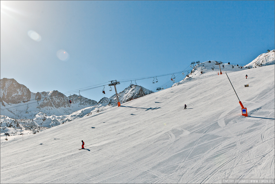 На склонах горнолыжного курорта Grand Valira Андорра