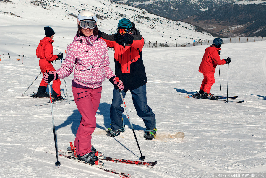 На склонах горнолыжного курорта Grand Valira