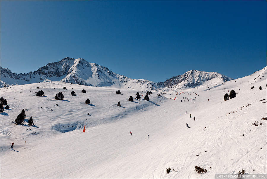 На склонах горнолыжного курорта Grand Valira Андорра