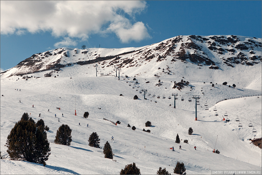 На склонах горнолыжного курорта Grand Valira Андорра