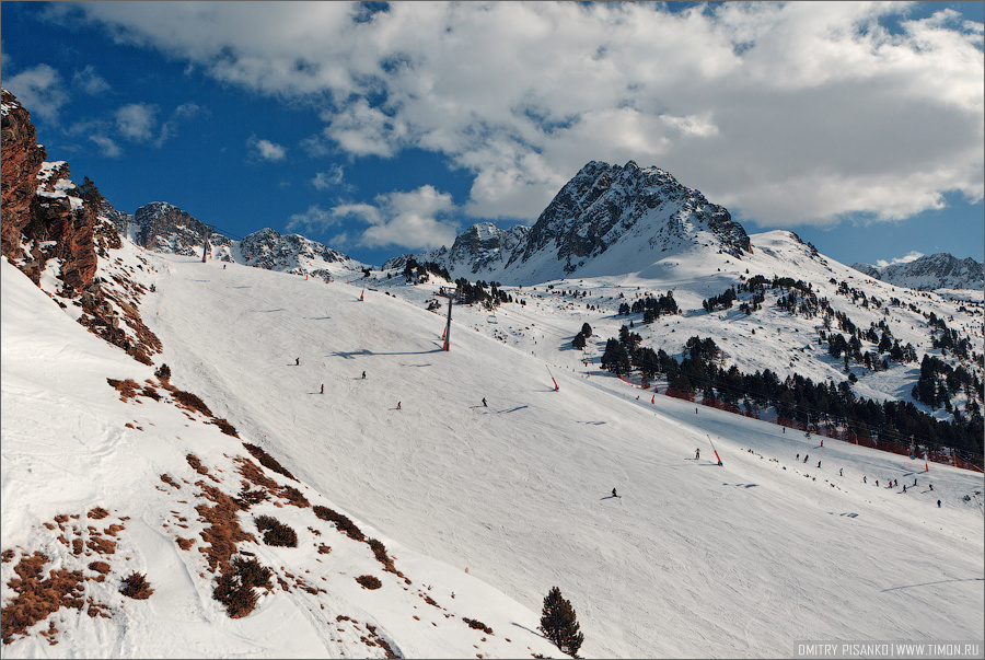 На склонах горнолыжного курорта Grand Valira Андорра