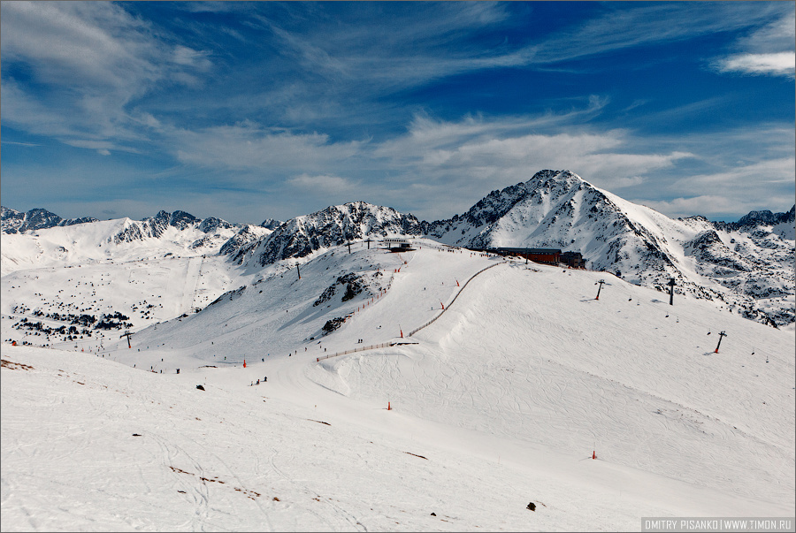 На склонах горнолыжного курорта Grand Valira Андорра