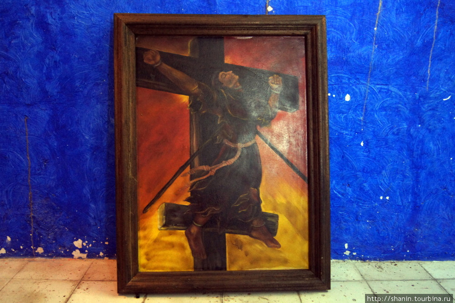 Картина в монастырском музее Исамаль, Мексика