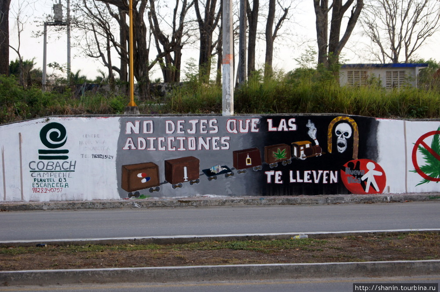 Граффити на стене Эскарсега, Мексика