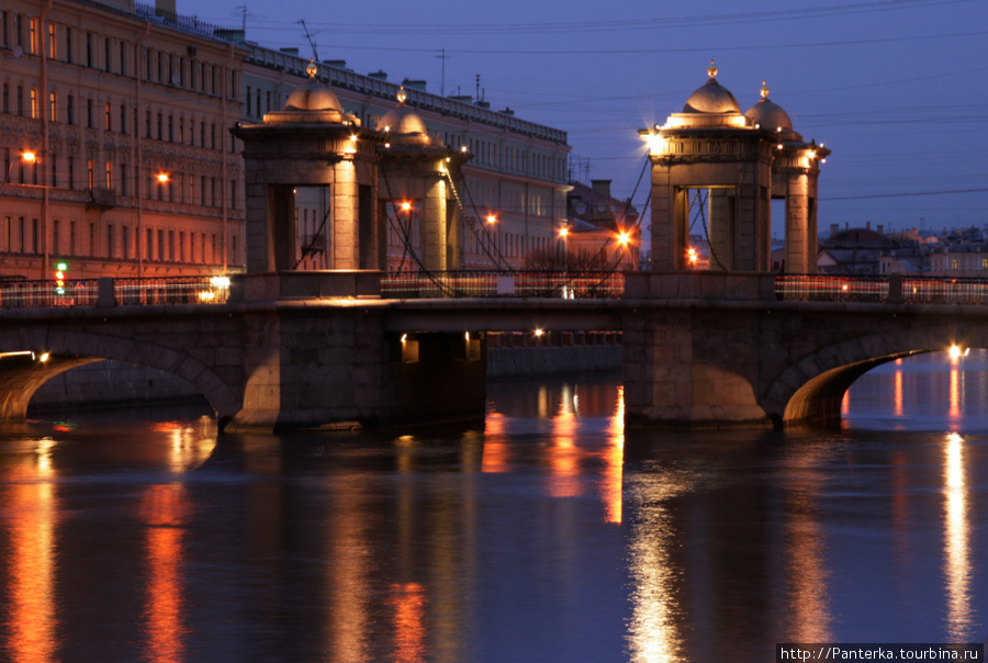 Манящие огни ночного города Санкт-Петербург, Россия