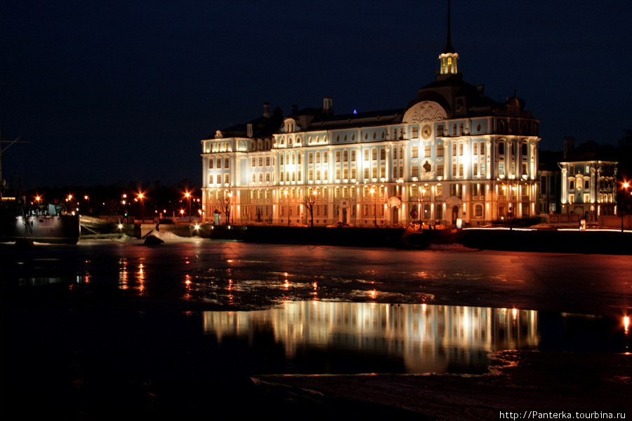 Манящие огни ночного города Санкт-Петербург, Россия