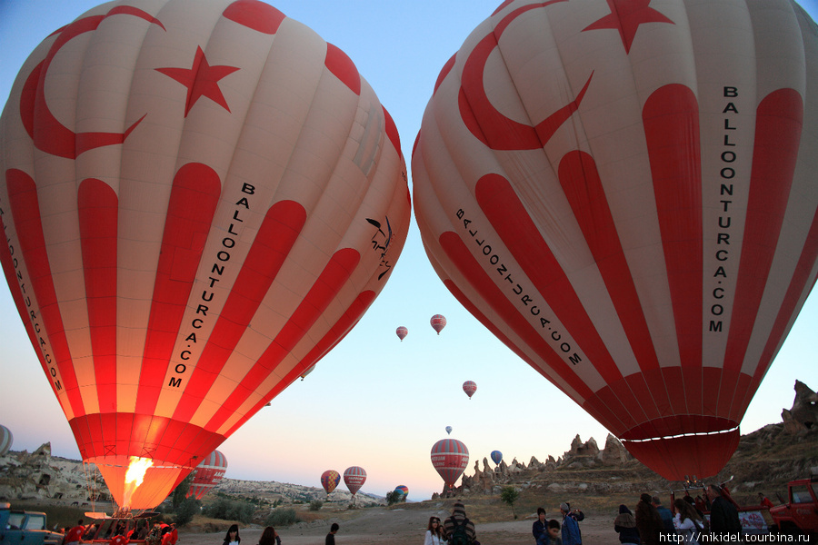 воздушные шары над Каппадокией Гёреме, Турция