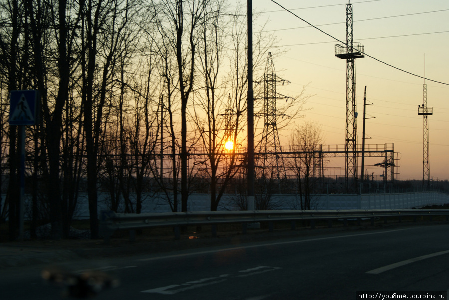 заходящее солнце Волоколамск, Россия