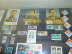 Открытки и марки, посвященные первым космонавтам