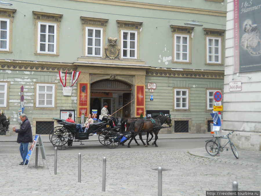 Карета в центре города — типичная картина для Вены Вена, Австрия