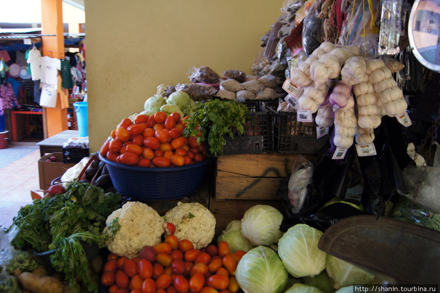Прилавок на рынке Копан-Руинас, Гондурас