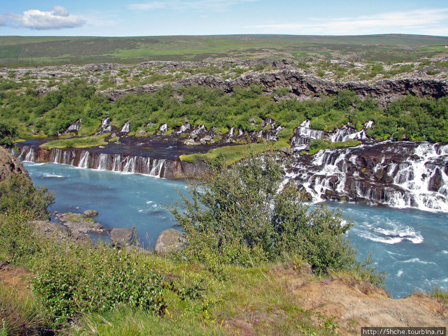 Hraunfossar- по-моему, самый живописный водопад Исландии Хрёйнфоссар, Исландия