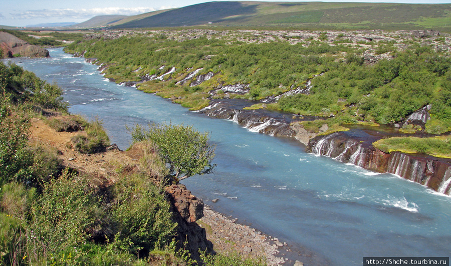 Hraunfossar- по-моему, самый живописный водопад Исландии Хрёйнфоссар, Исландия