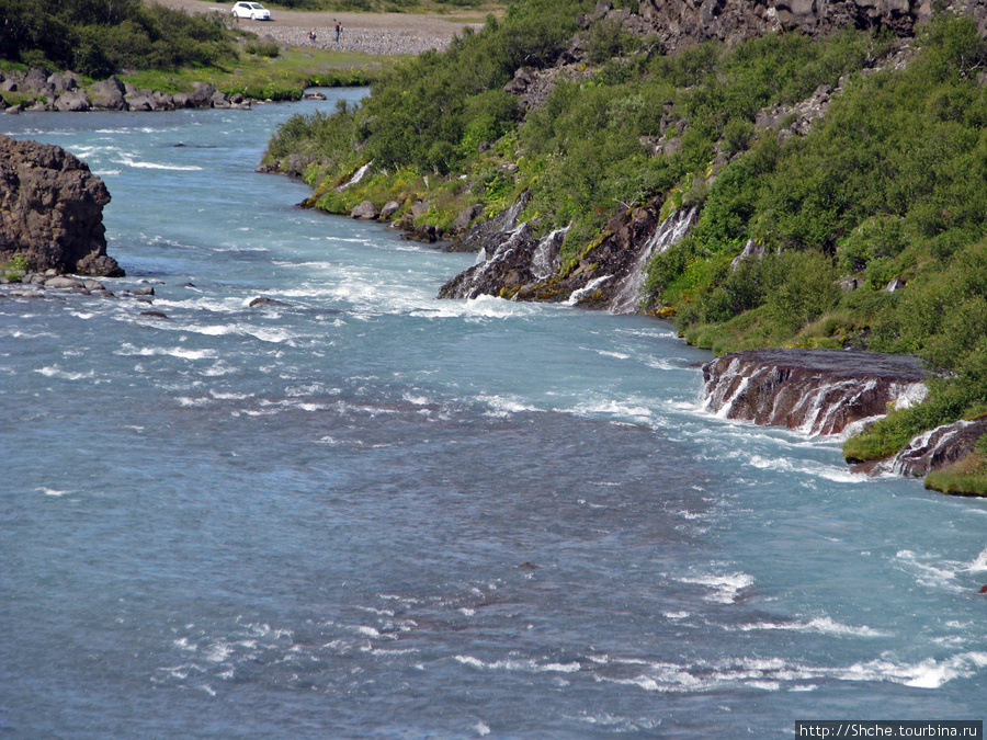 Hraunfossar- по-моему, самый живописный водопад Исландии Хрёйнфоссар, Исландия