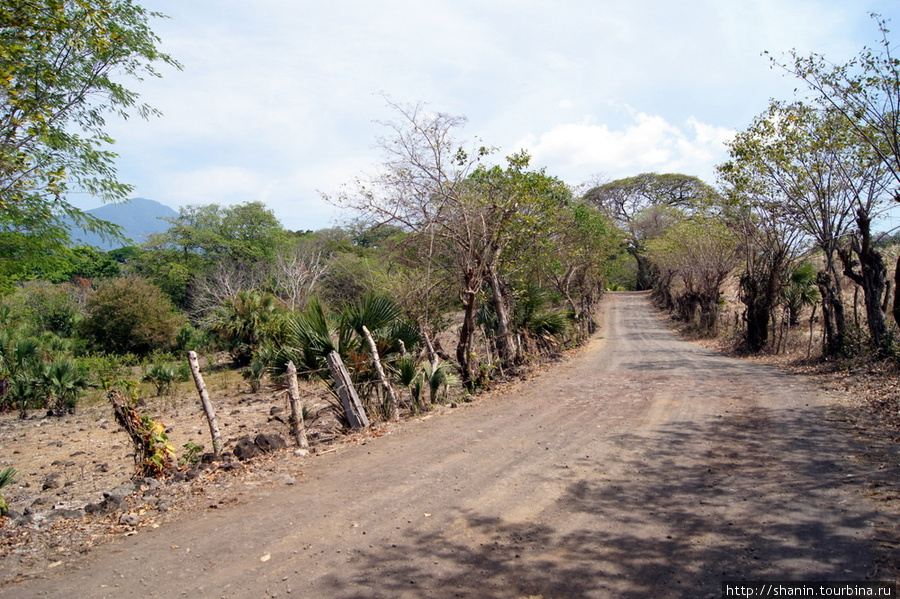 Дорога в сторону Глаза воды Остров Ометепе, Никарагуа