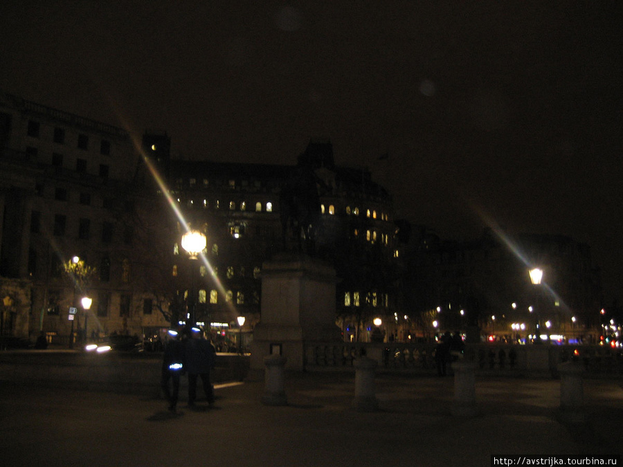 Ночные огни большого города Лондон, Великобритания