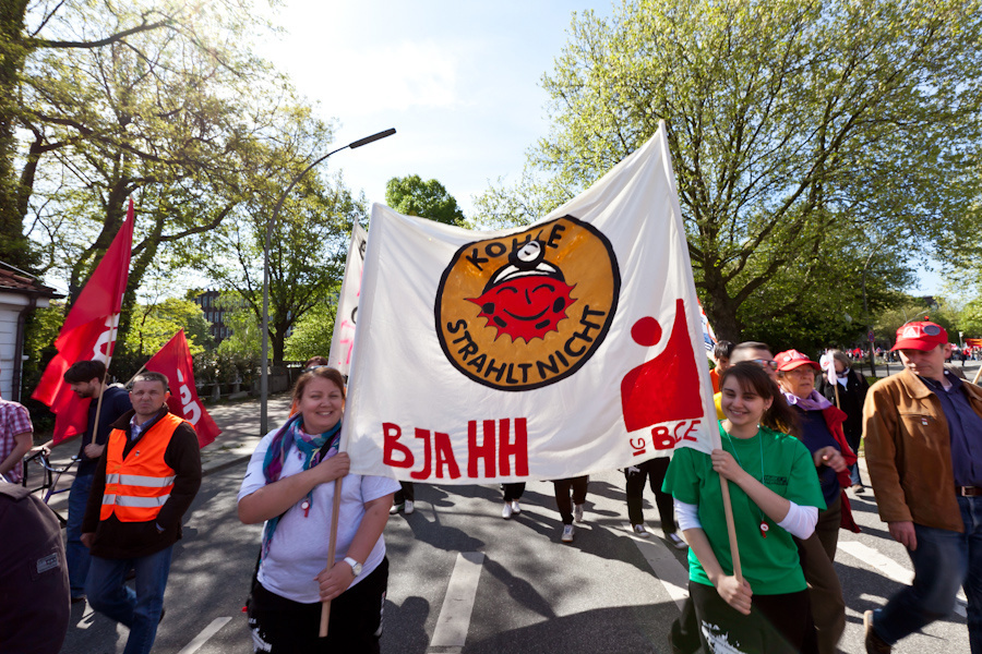 Празднование 1го мая в Гамбурге Гамбург, Германия