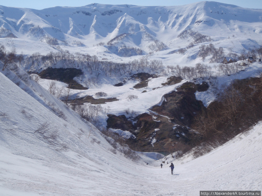 Спуск в Долину. Камчатский край, Россия